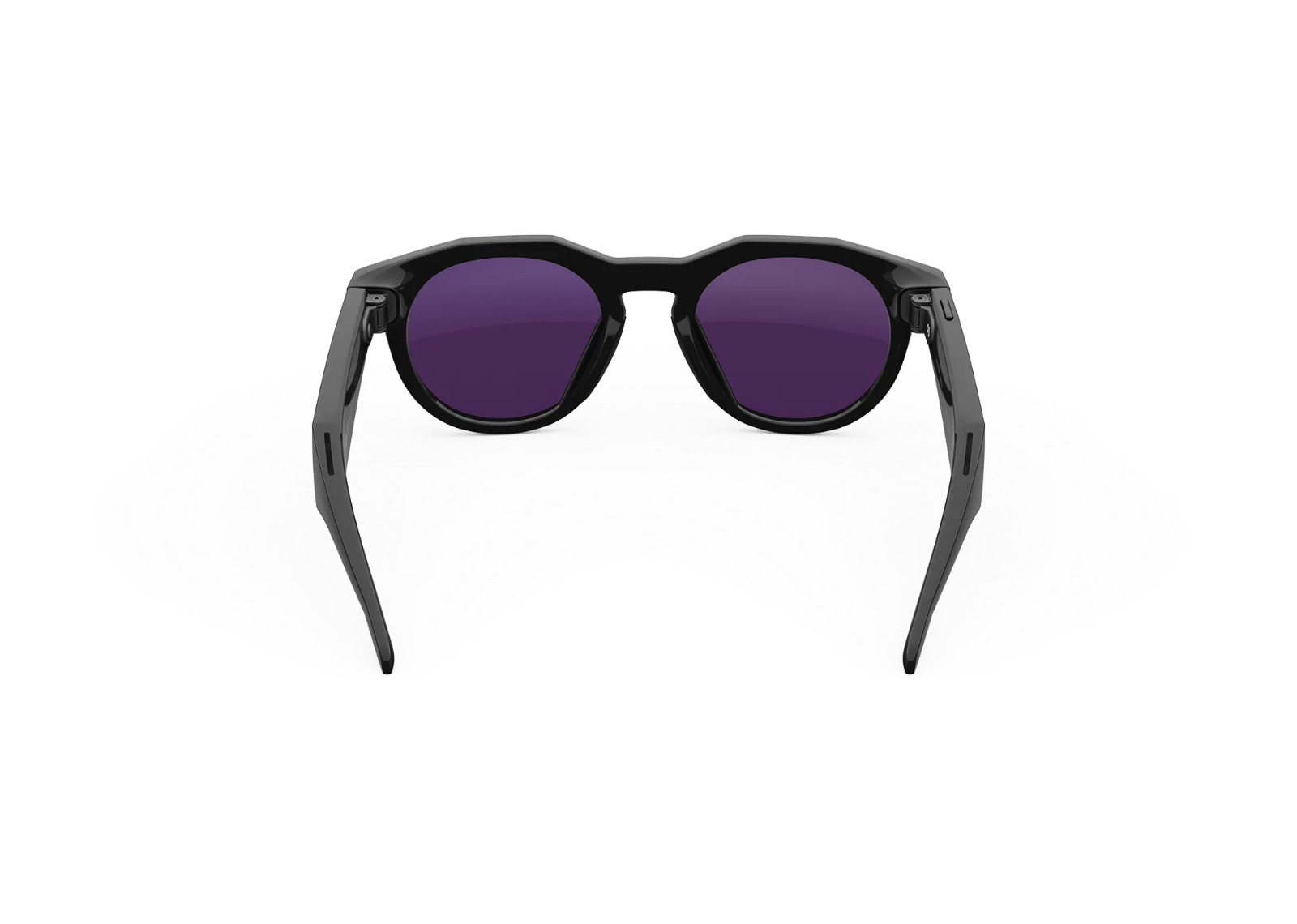 Meta HSTN AI Smart Glasses Clear to Amethyst Transitions Lens Black