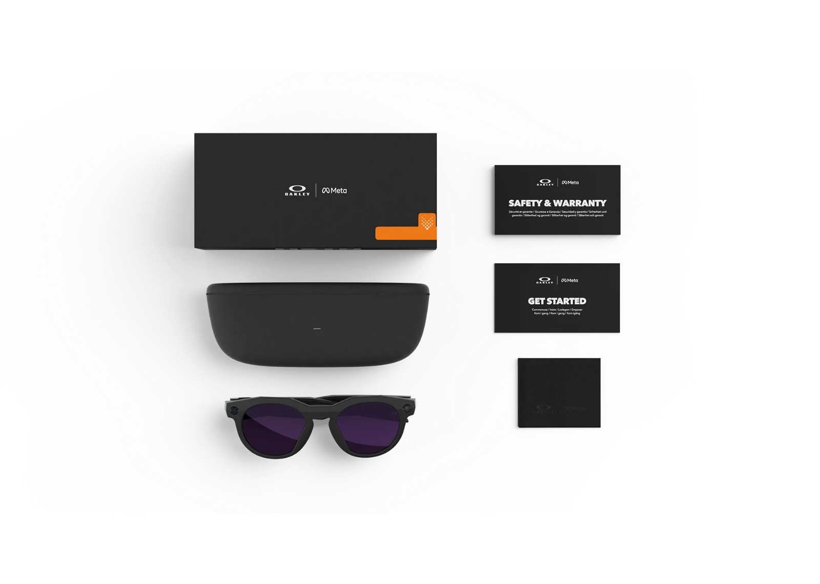 Meta HSTN AI Smart Glasses Clear to Amethyst Transitions Lens Black