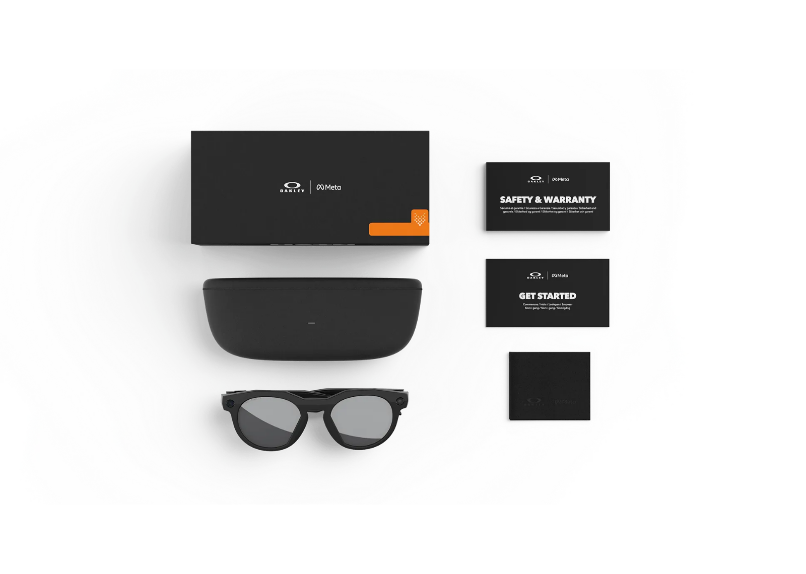 Meta HSTN AI Smart Glasses Prizm Black Polarized Lens Black
