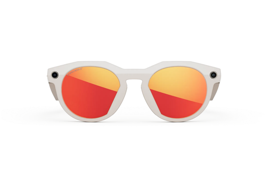 Meta HSTN AI Smart Glasses Prizm Ruby Lens Warm Grey
