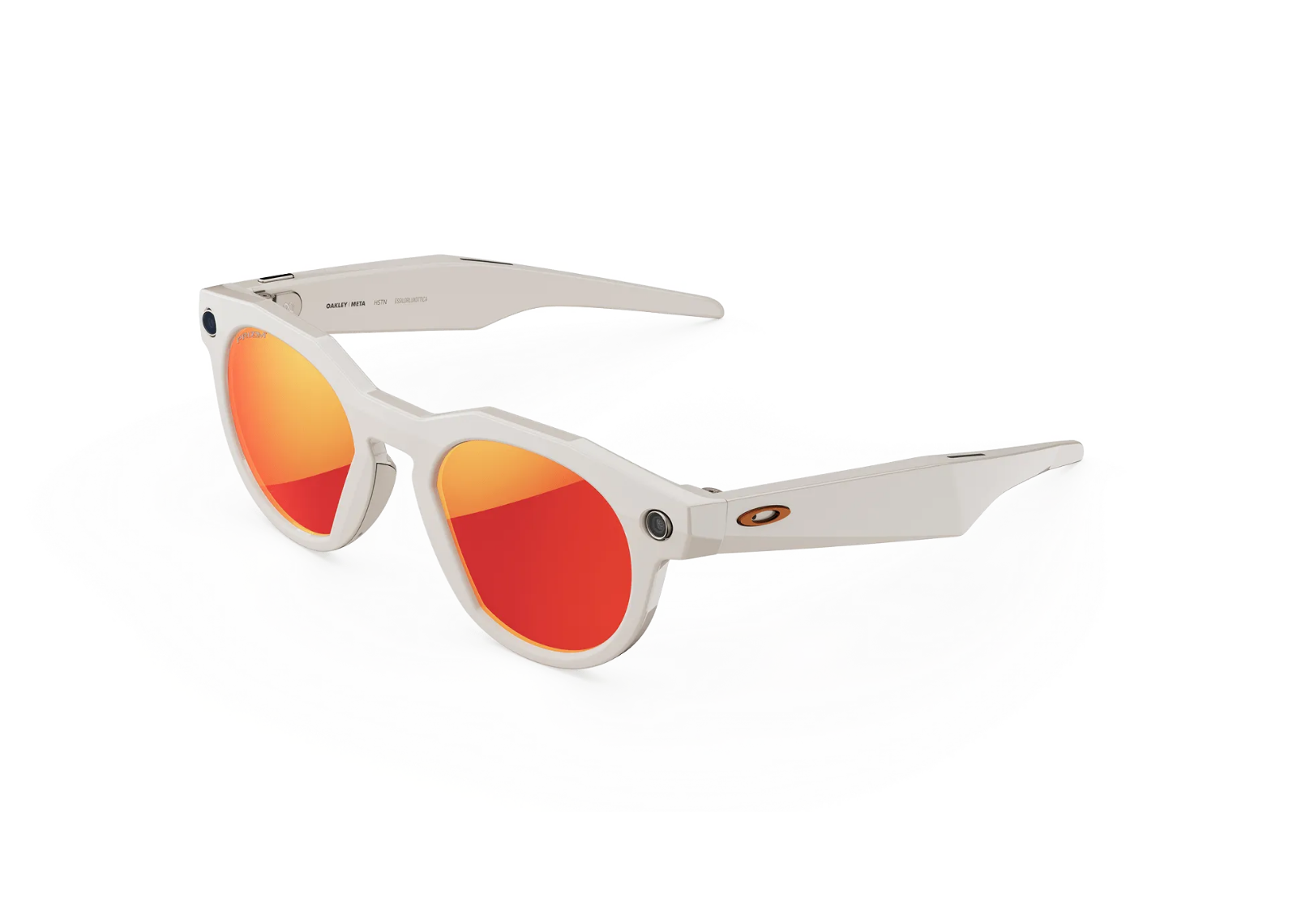 Meta HSTN AI Smart Glasses Prizm Ruby Lens Warm Grey
