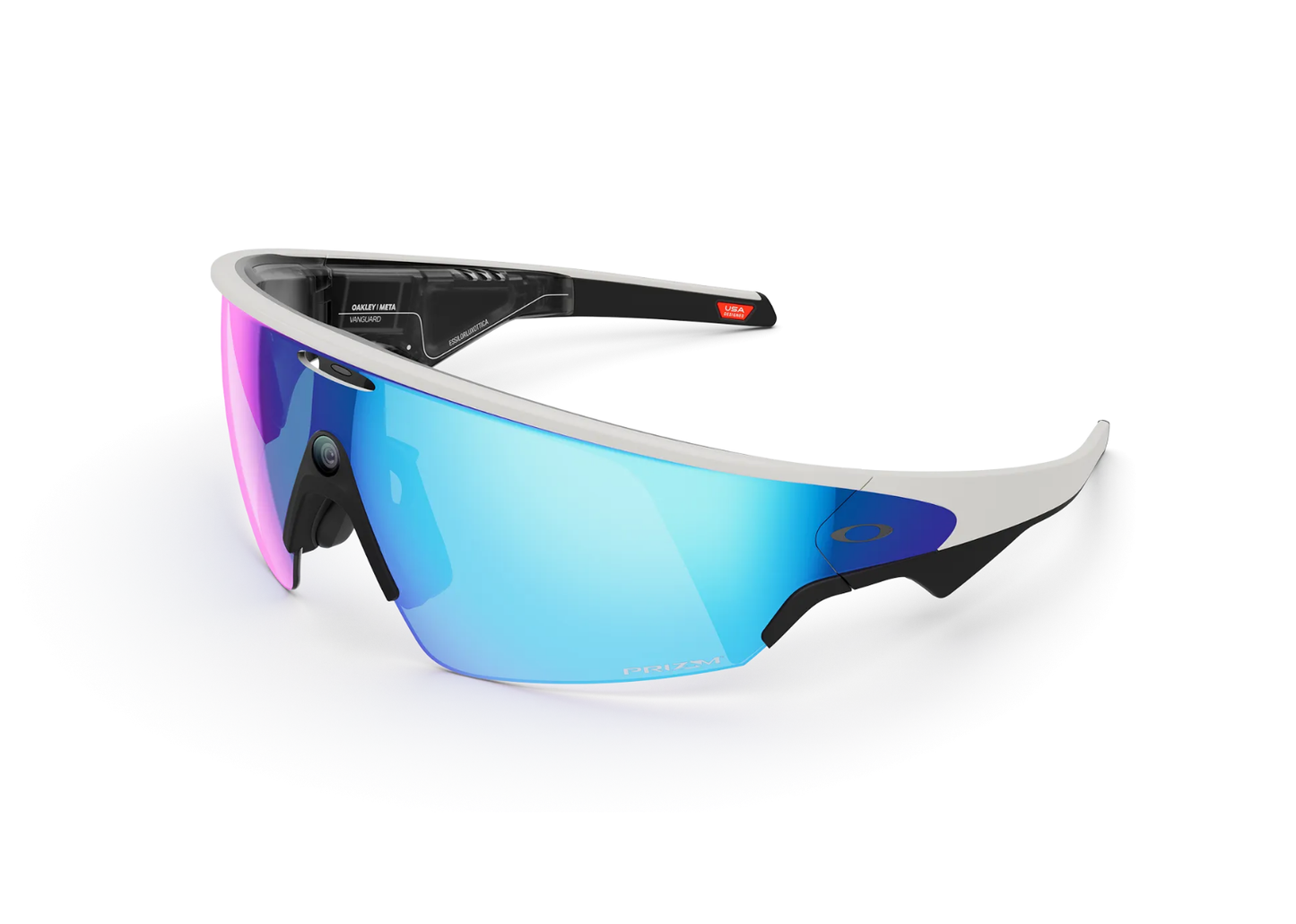 Meta Vanguard AI Smart Glasses Prizm Sapphire Lens White