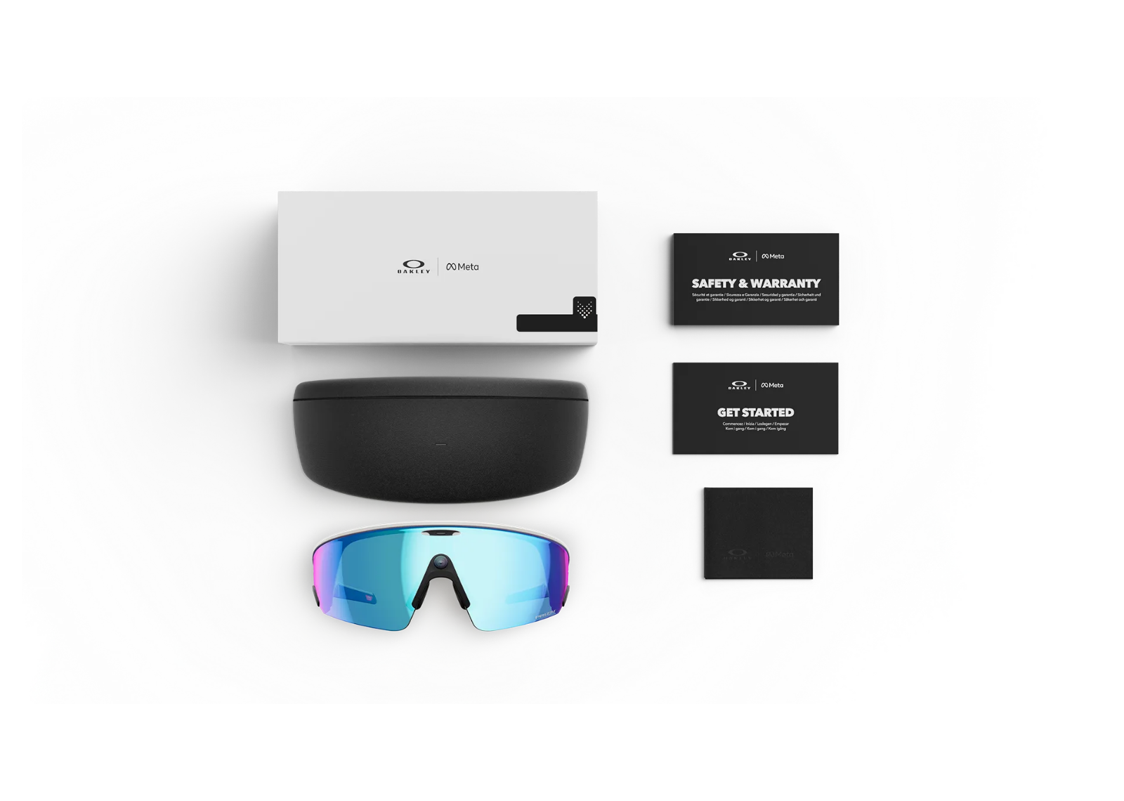 Meta Vanguard AI Smart Glasses Prizm Sapphire Lens White
