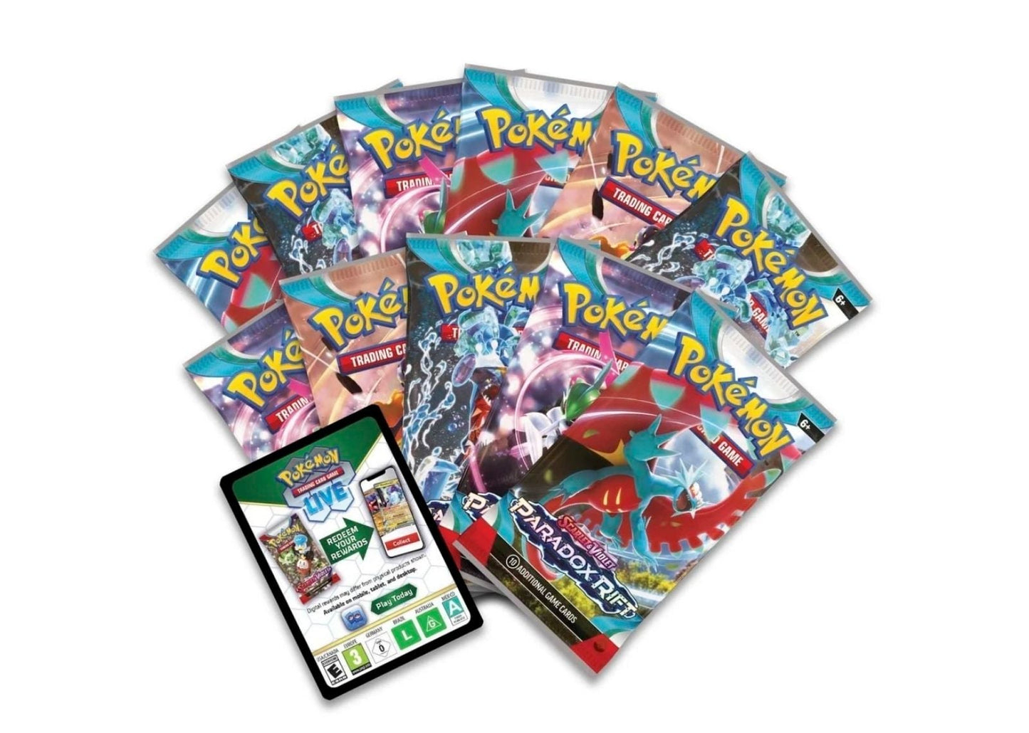 TCG Scarlet & Violet Paradox Rift Iron Valiant Pokemon Center Elite Trainer Box