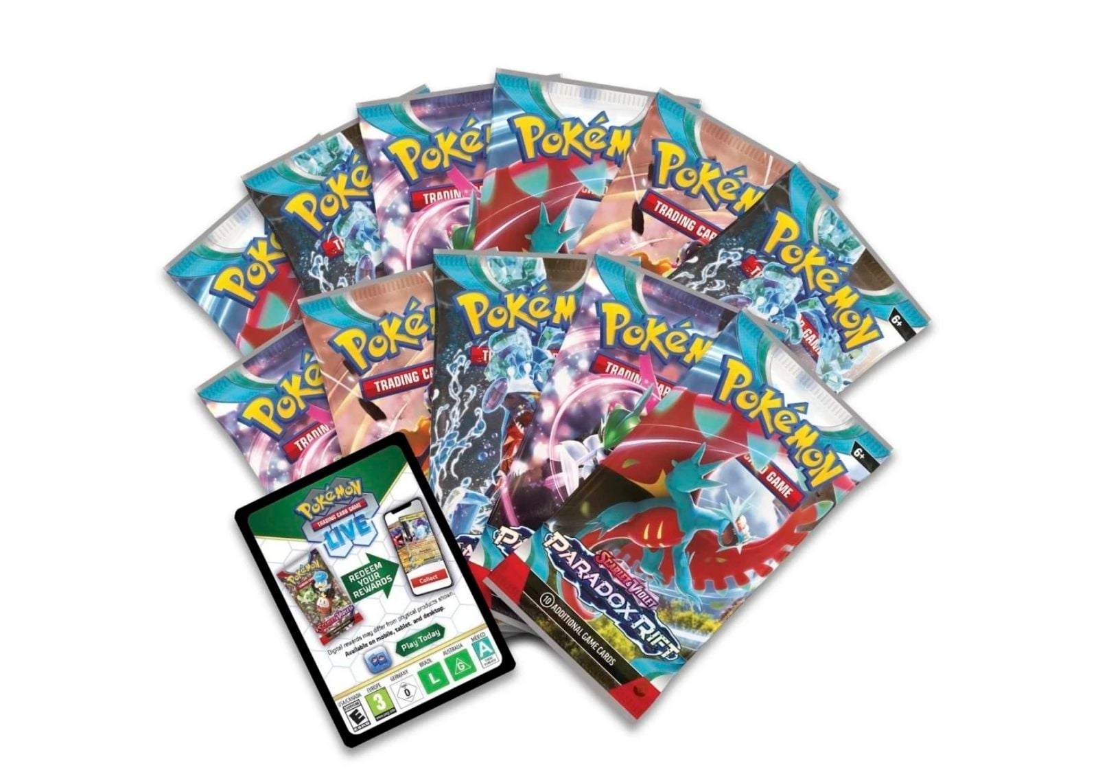 TCG Scarlet & Violet Paradox Rift Iron Valiant Pokemon Center Elite Trainer Box