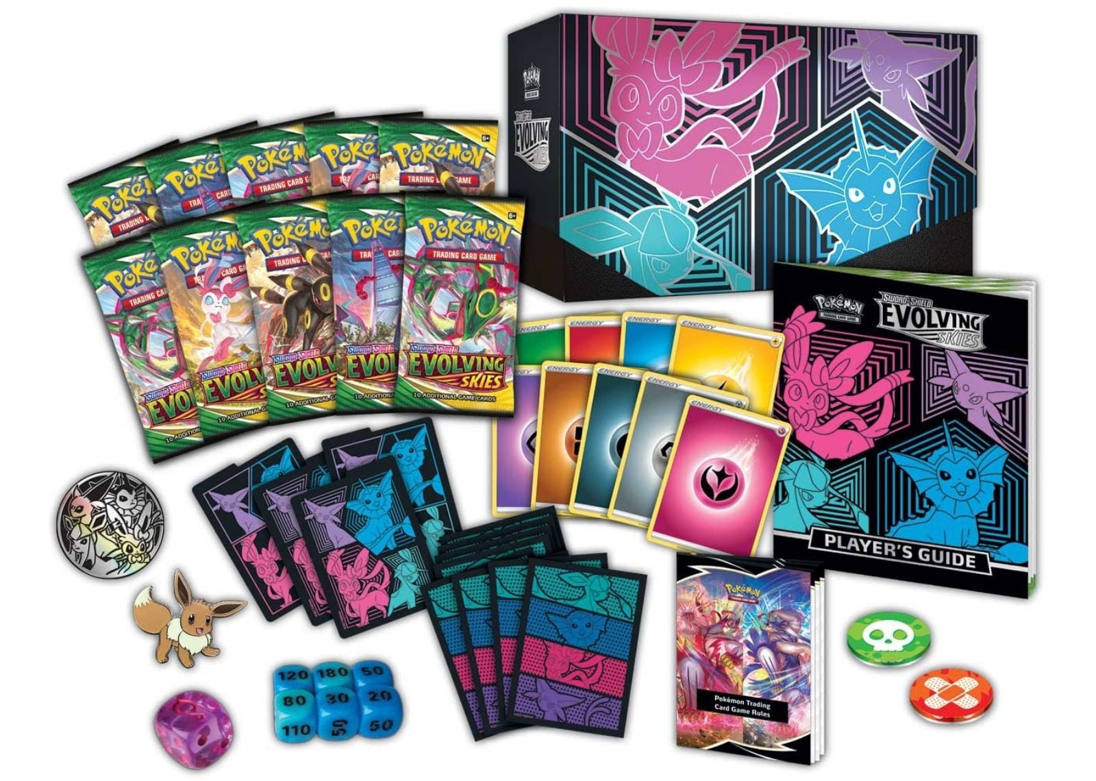 TCG Sword & Shield Evolving Skies Pokémon Center Elite Trainer Box (Glaceon/Vaporeon/Sylveon/Espeon)