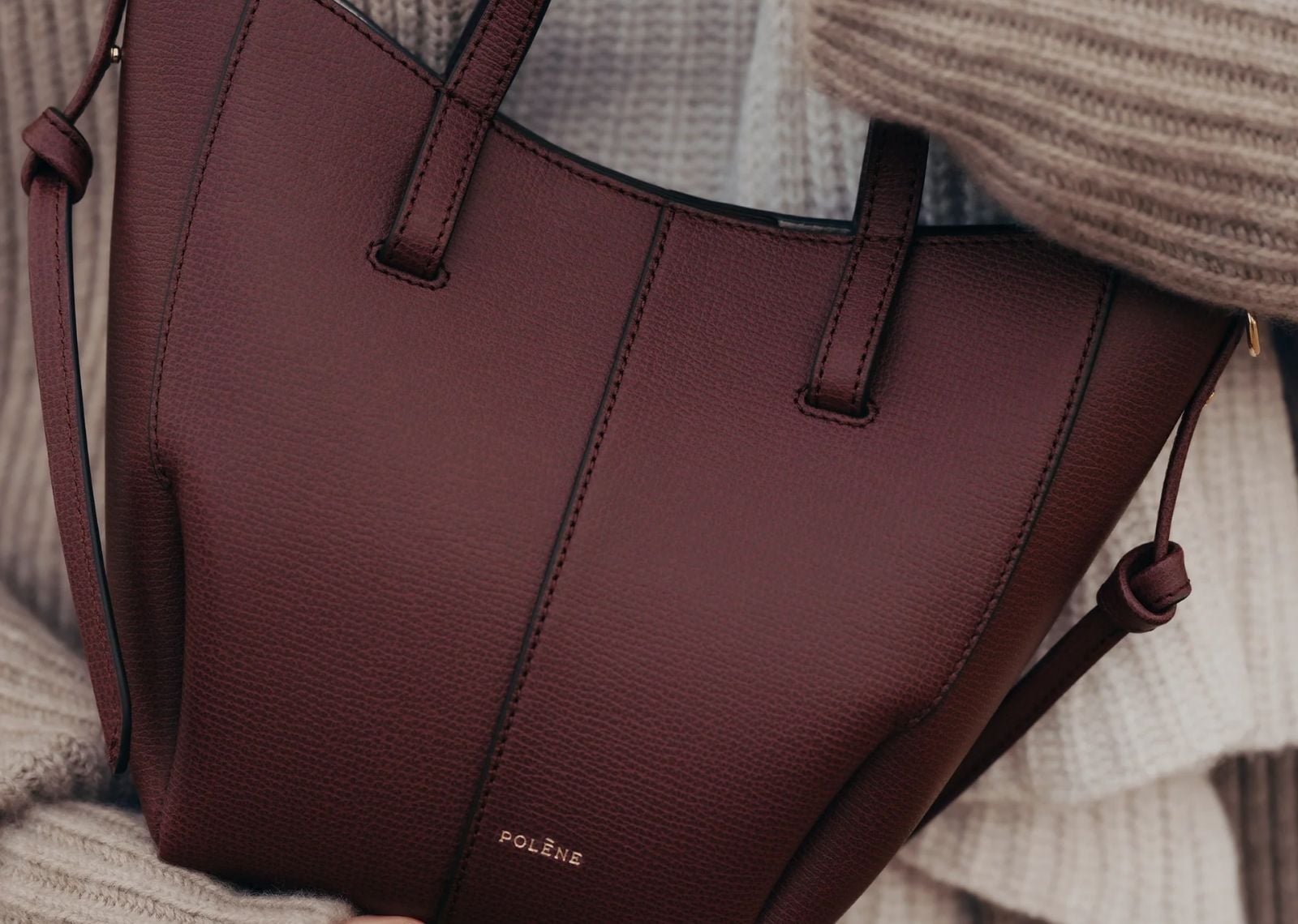 Cyme Tote Nano Edition Textured Black Cherry