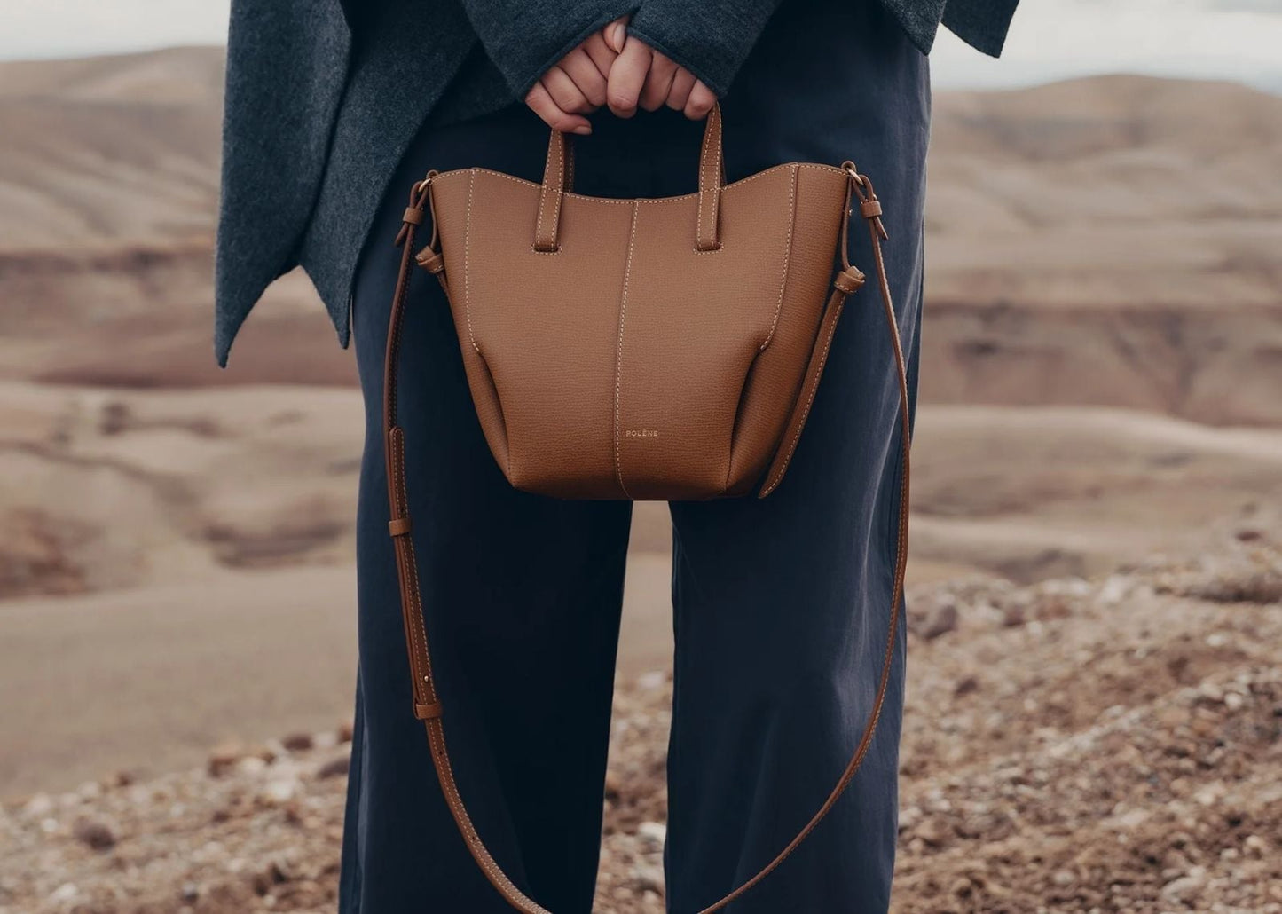Cyme Tote Nano Edition Textured Camel