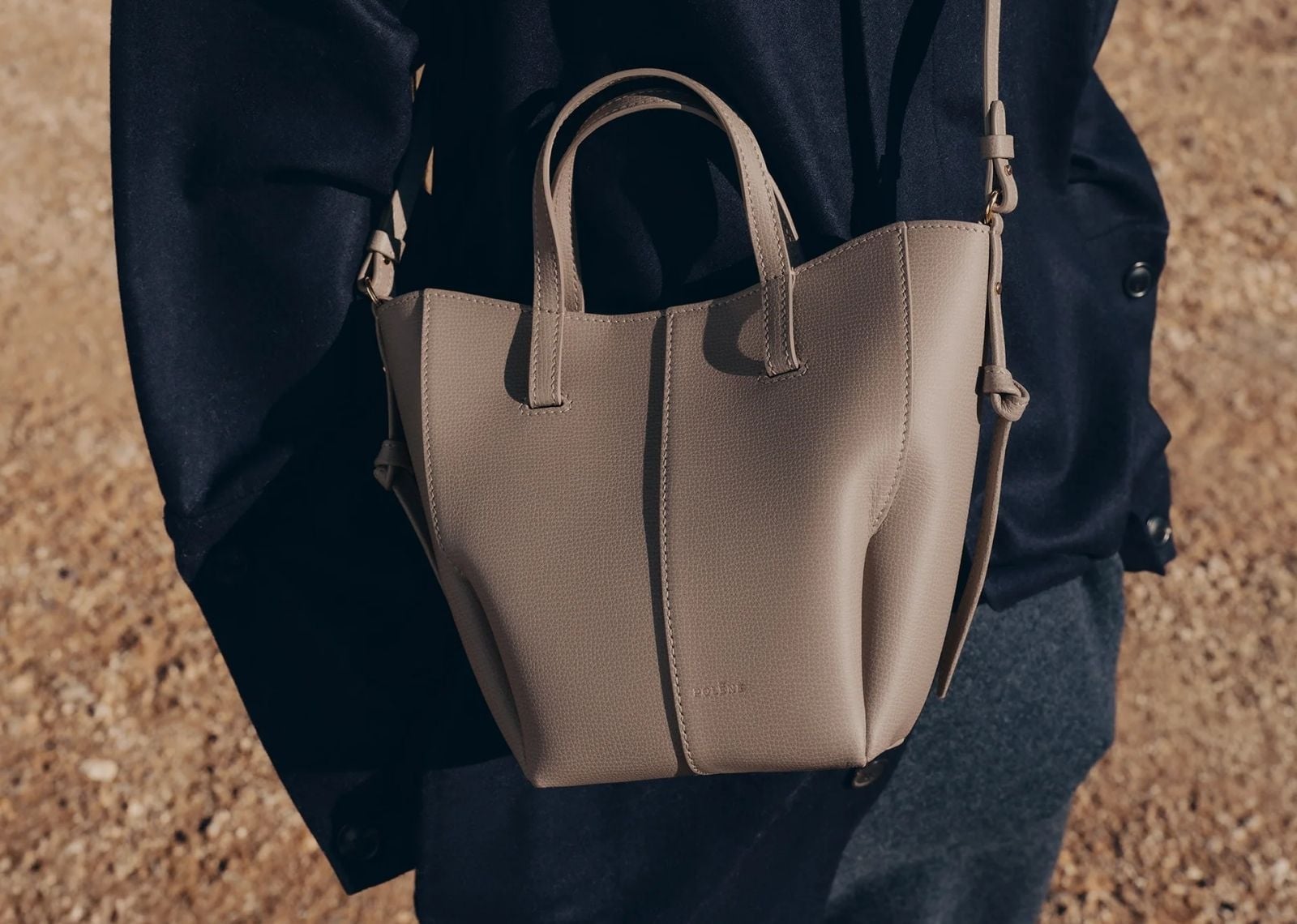 Cyme Tote Nano Edition Textured Taupe