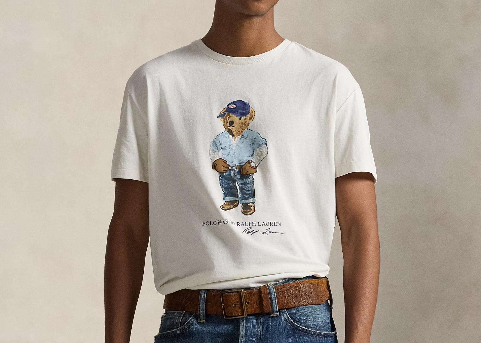 Classic Fit Polo Bear Jersey T-Shirt Nevis Denim Bear
