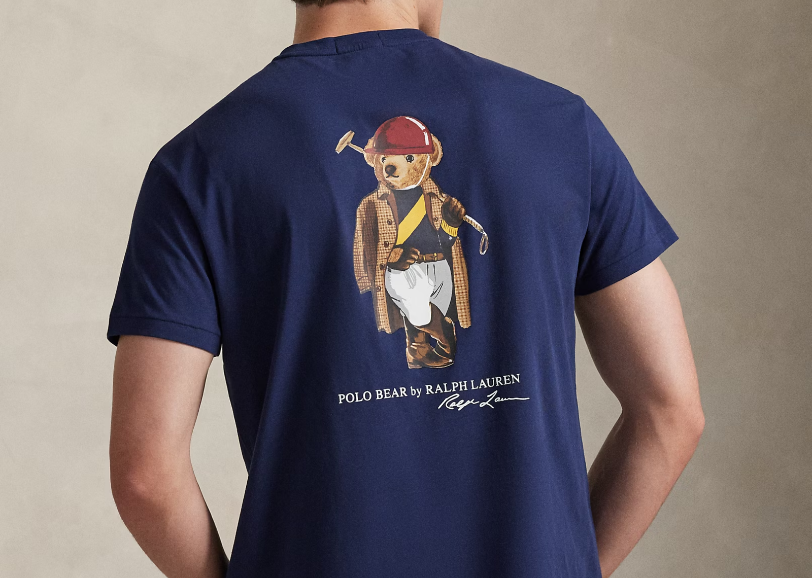 Custom Slim Fit Polo Bear Jersey T-Shirt Newport Navy Society Bear