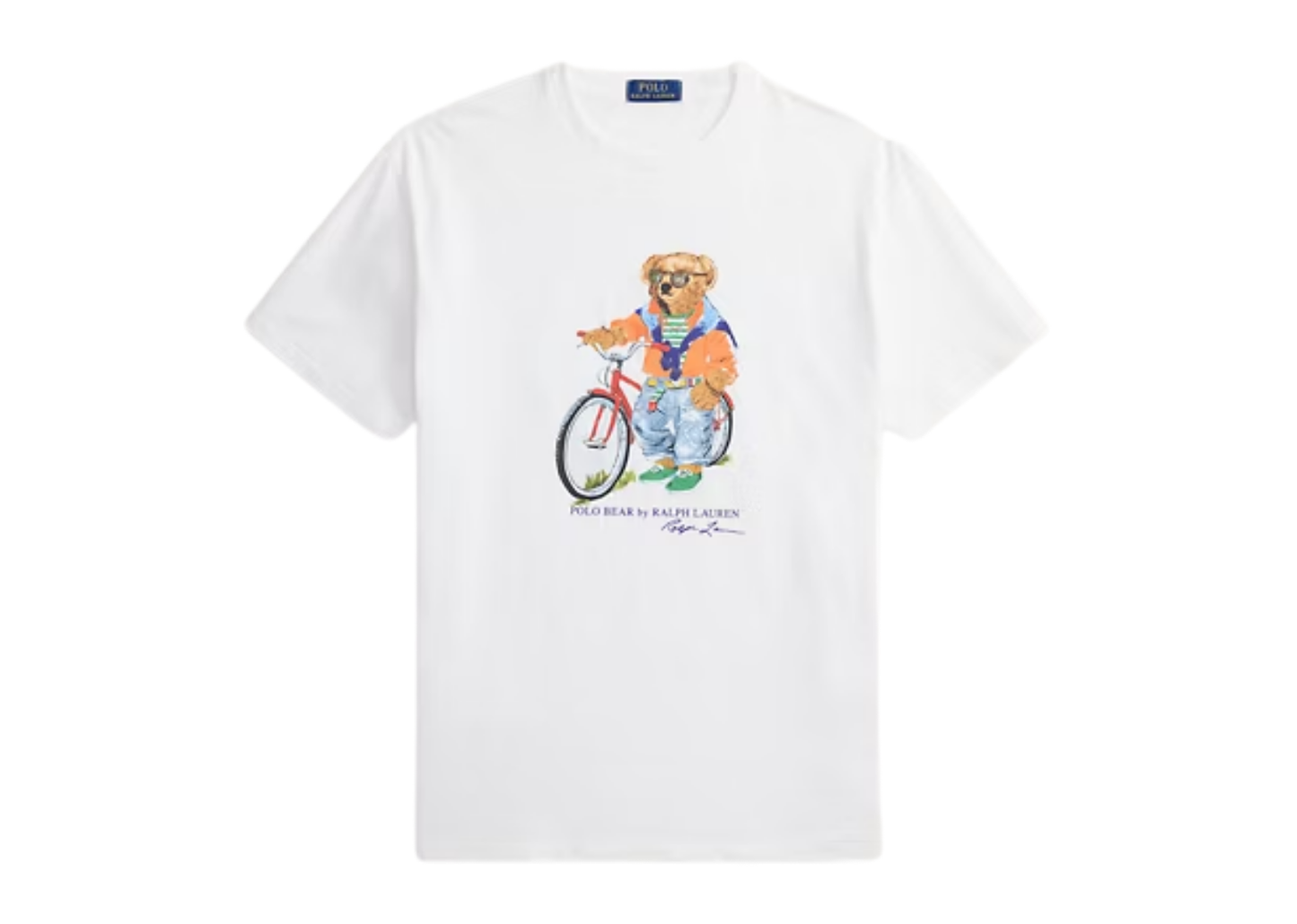 Custom Slim Fit Polo Bear Jersey T-Shirt White Summer Bear