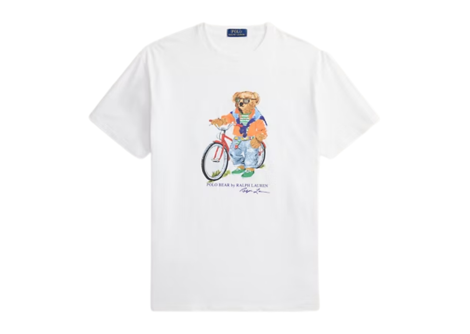 Custom Slim Fit Polo Bear Jersey T-Shirt White Summer Bear