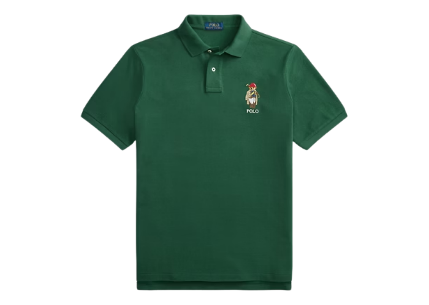 Custom Slim Fit Polo Bear Mesh Polo New Forest Society Bear