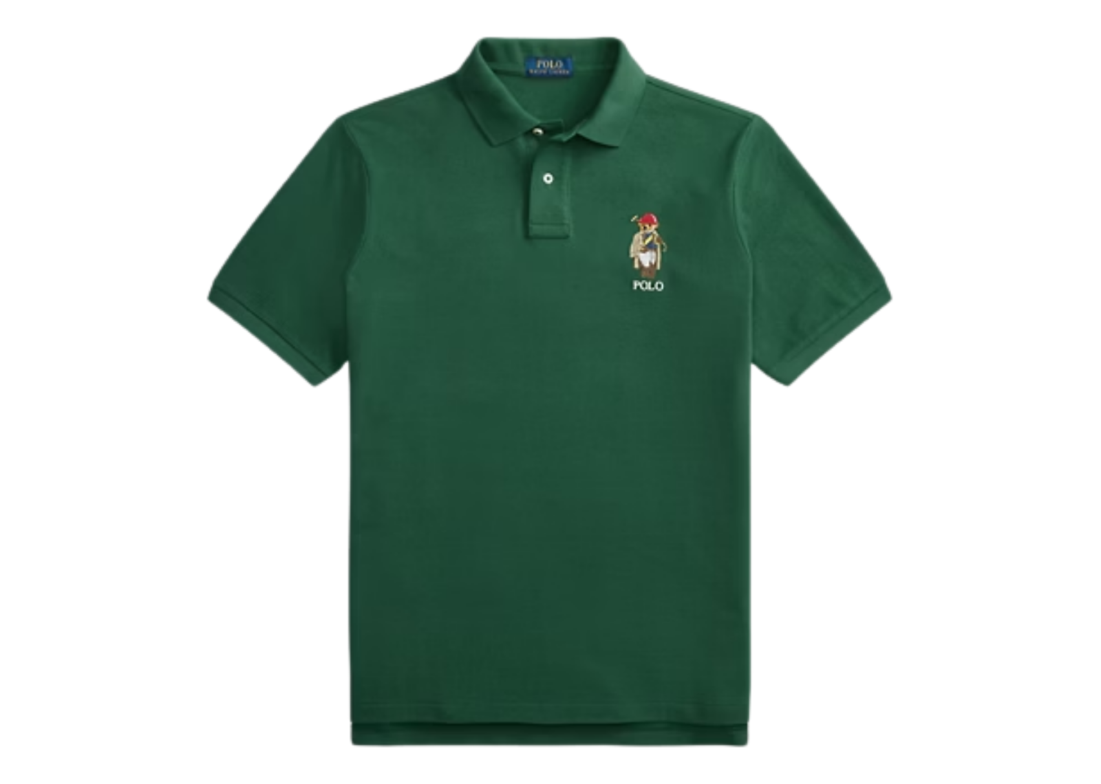 Custom Slim Fit Polo Bear Mesh Polo New Forest Society Bear