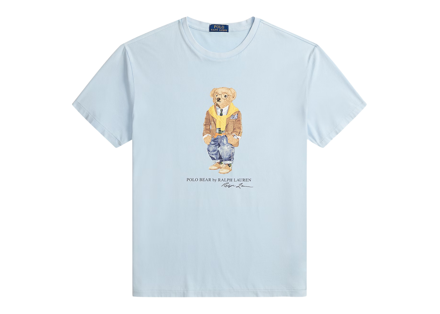 Custom Slim Fit Polo Bear T-Shirt Blue Heritage Bear