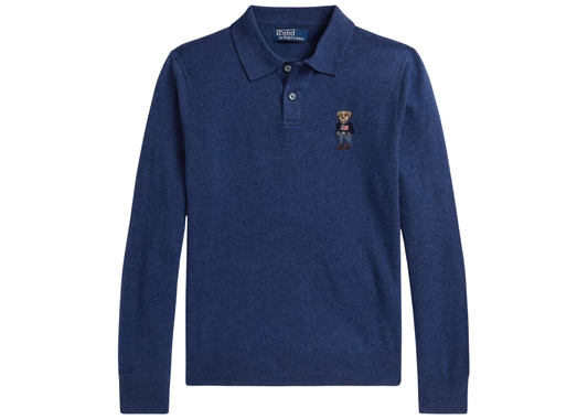Polo Bear Cashmere Jumper Rustic Navy Heather