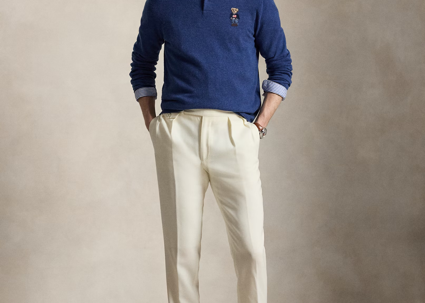 Polo Bear Cashmere Jumper Rustic Navy Heather