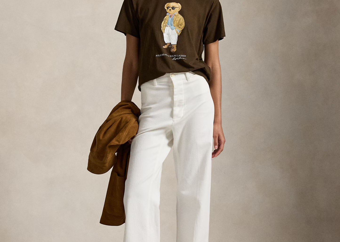 Polo Bear Cotton Jersey T-Shirt Dark Brown