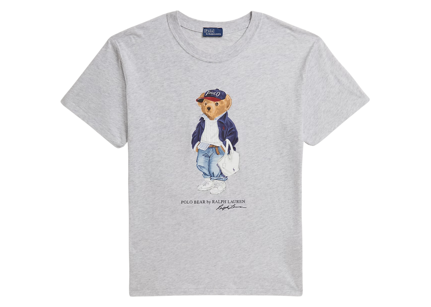 Polo Bear Cotton Jersey T-Shirt Light Smoke Heather