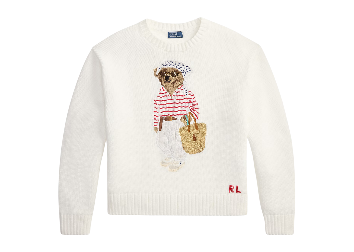 Polo Bear Crewneck Jumper White Multi
