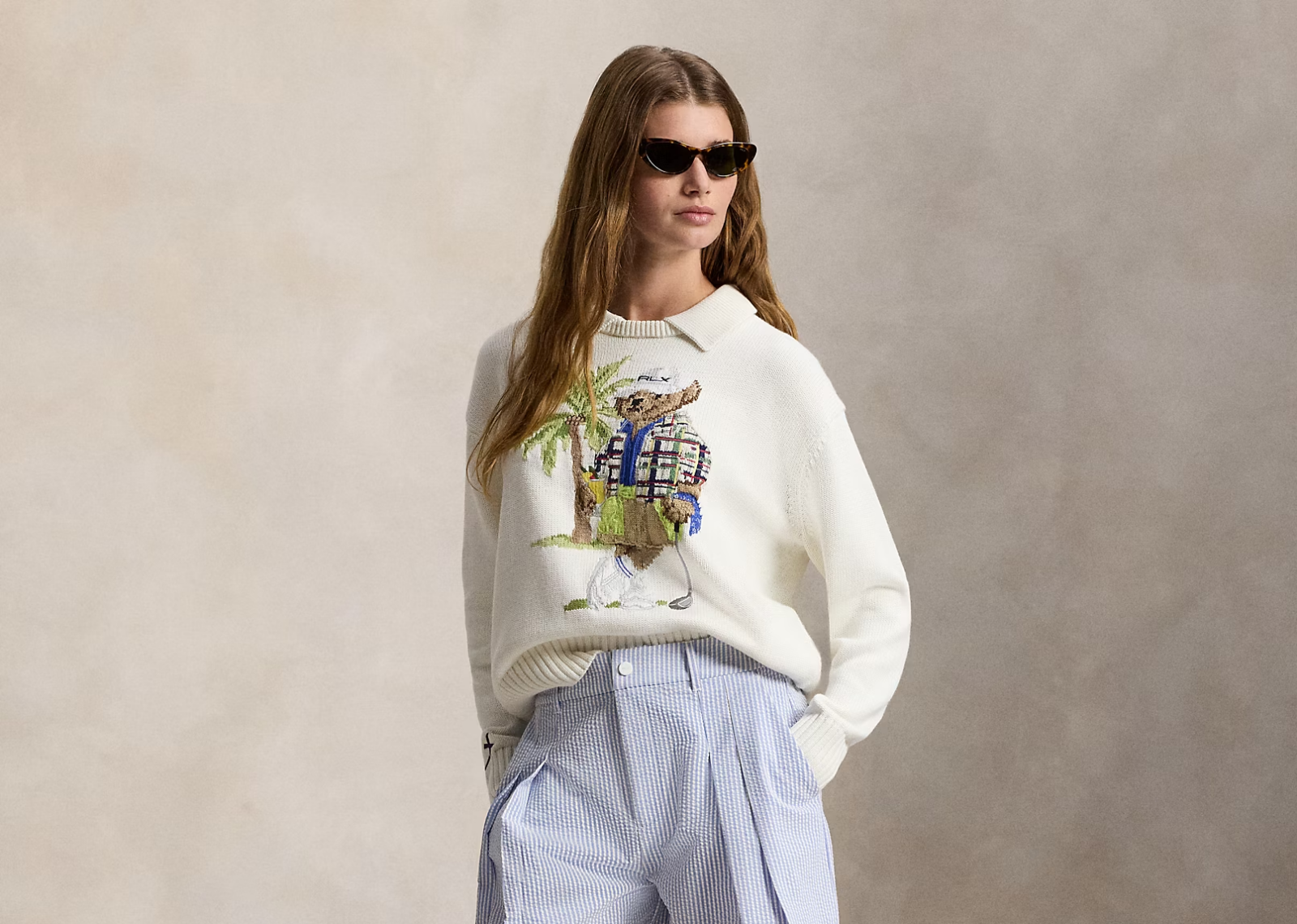 Polo Bear Performance Polo Jumper White Splash Multi