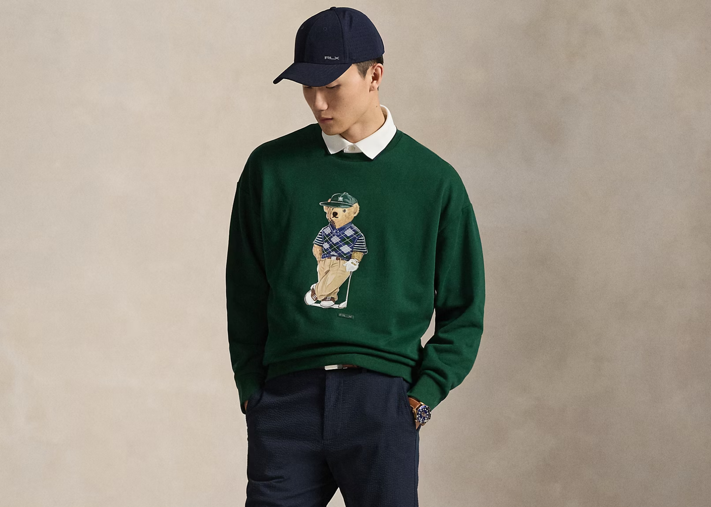 Polo Bear Relaxed Fit Sweatshirt Moss Agate