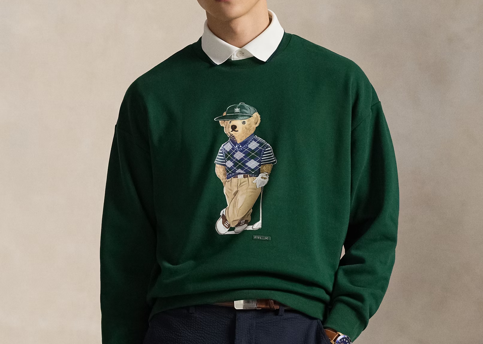 Polo Bear Relaxed Fit Sweatshirt Moss Agate
