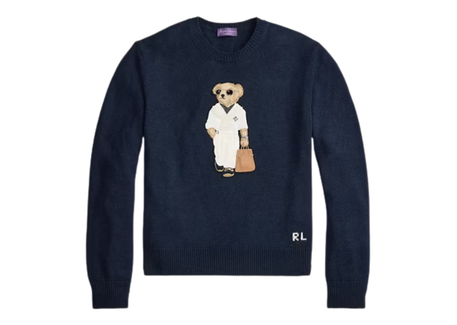 Polo Bear Silk Linen Jumper Classic Chairman Navy