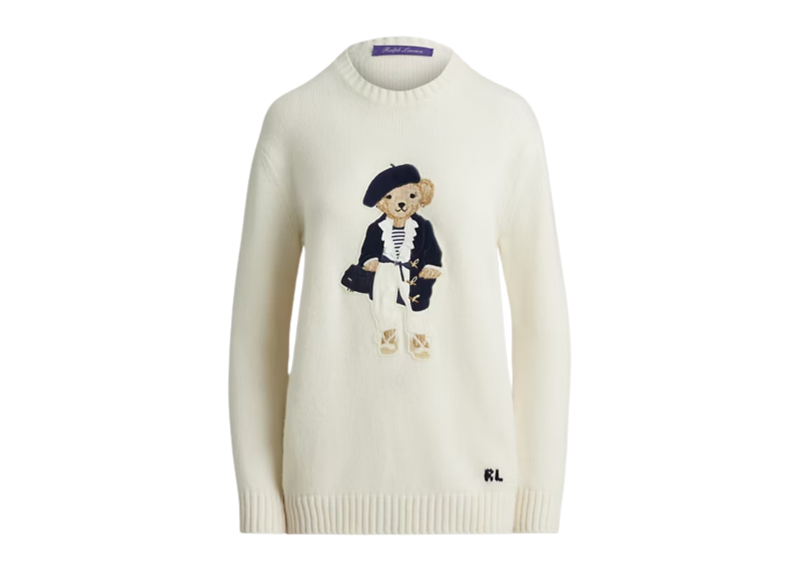 Pre-Spring Polo Bear Cashmere Jumper Lux Cream