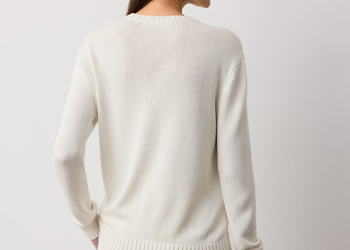 Spring Polo Bear Silk Jumper Cream