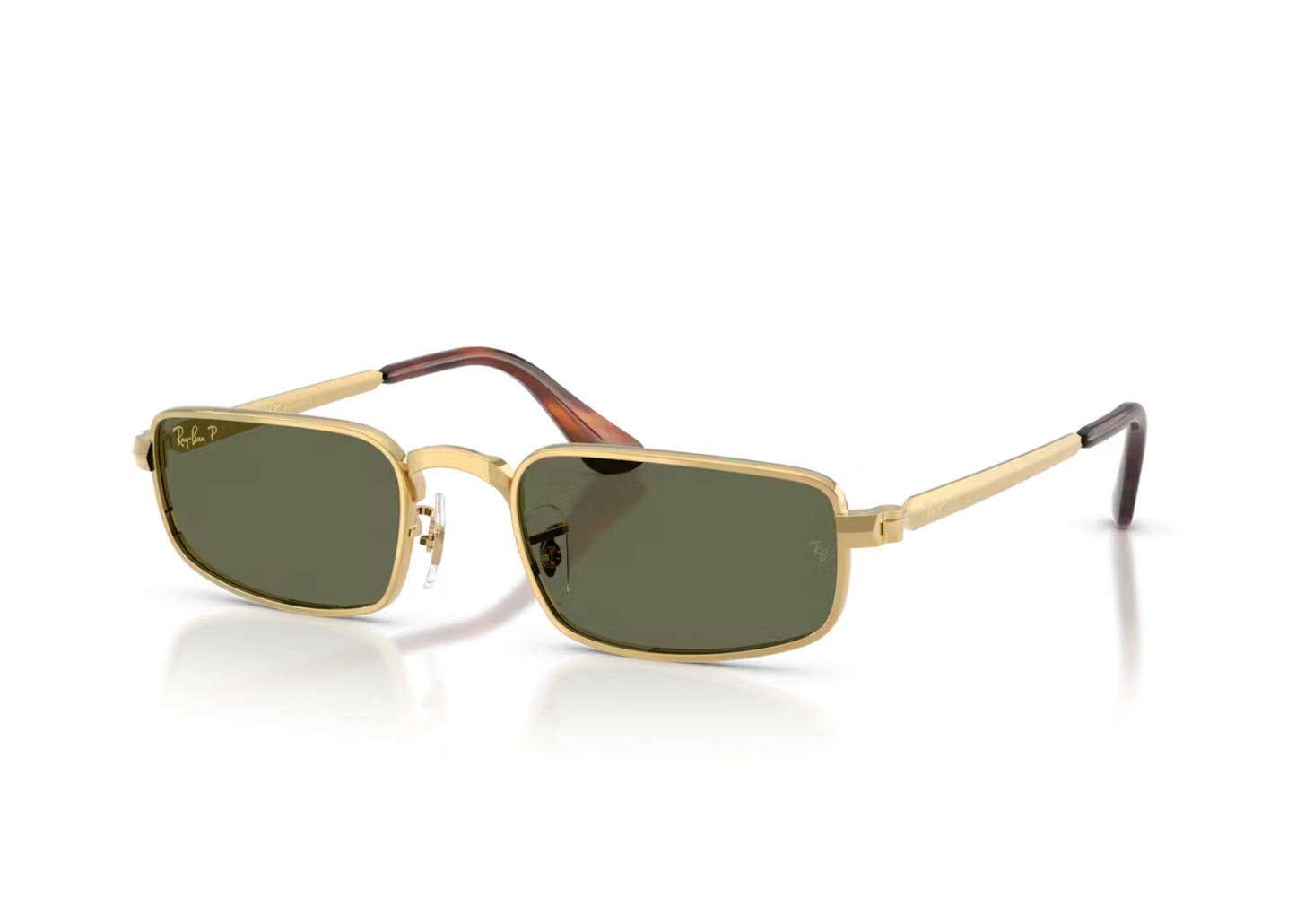 A$AP Rocky RB3927 Metal Sunglasses Green Polarized Lens Arista Gold