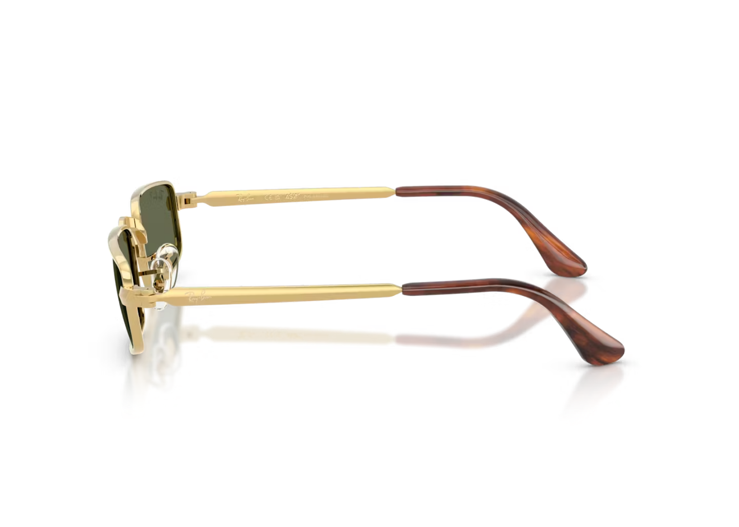 A$AP Rocky RB3927 Metal Sunglasses Green Polarized Lens Arista Gold