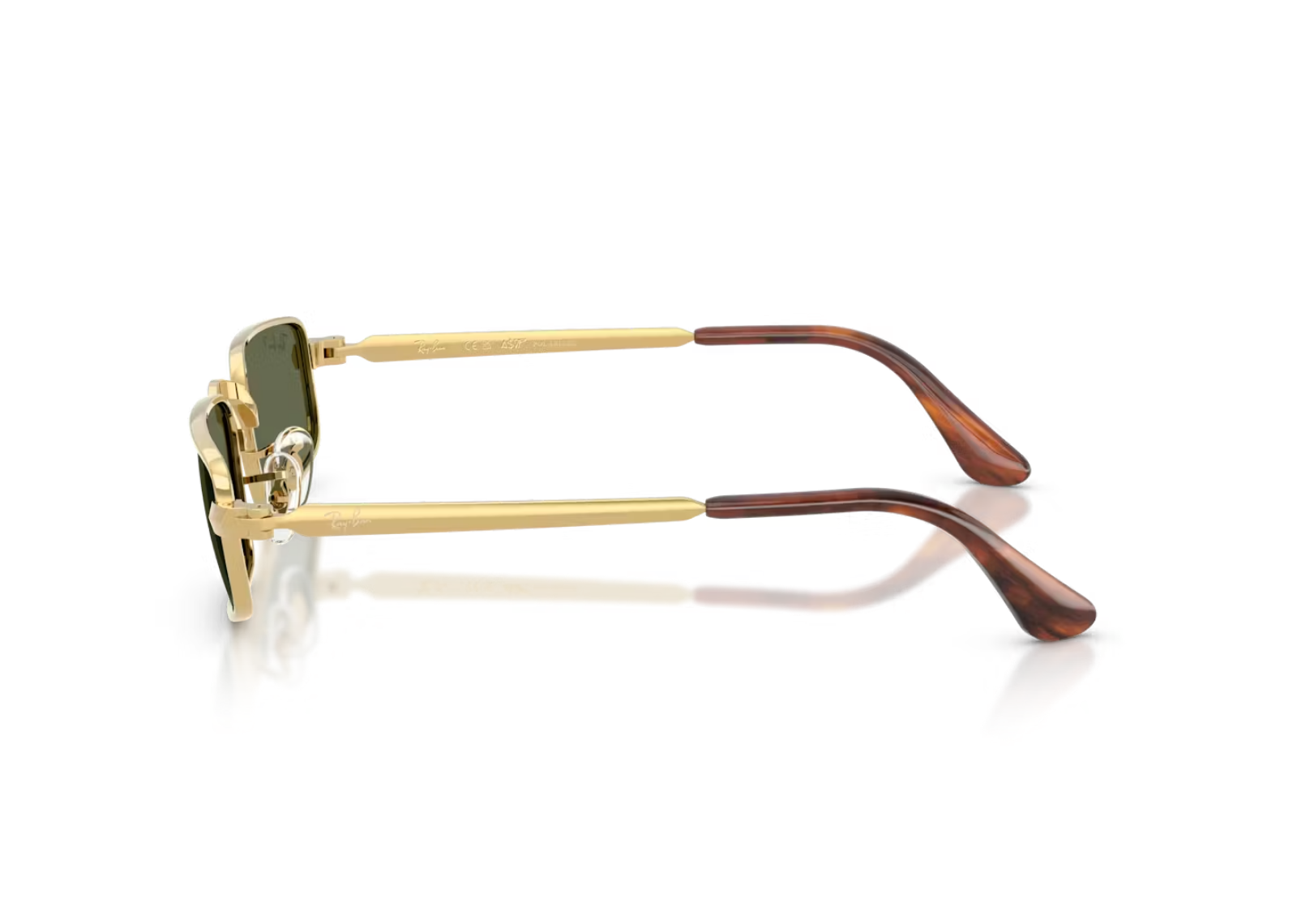 A$AP Rocky RB3927 Metal Sunglasses Green Polarized Lens Arista Gold