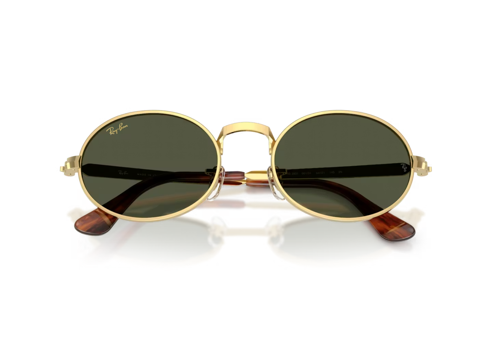 A$AP Rocky RB3931 Metal Sunglasses Green Polarized Lens Arista Gold