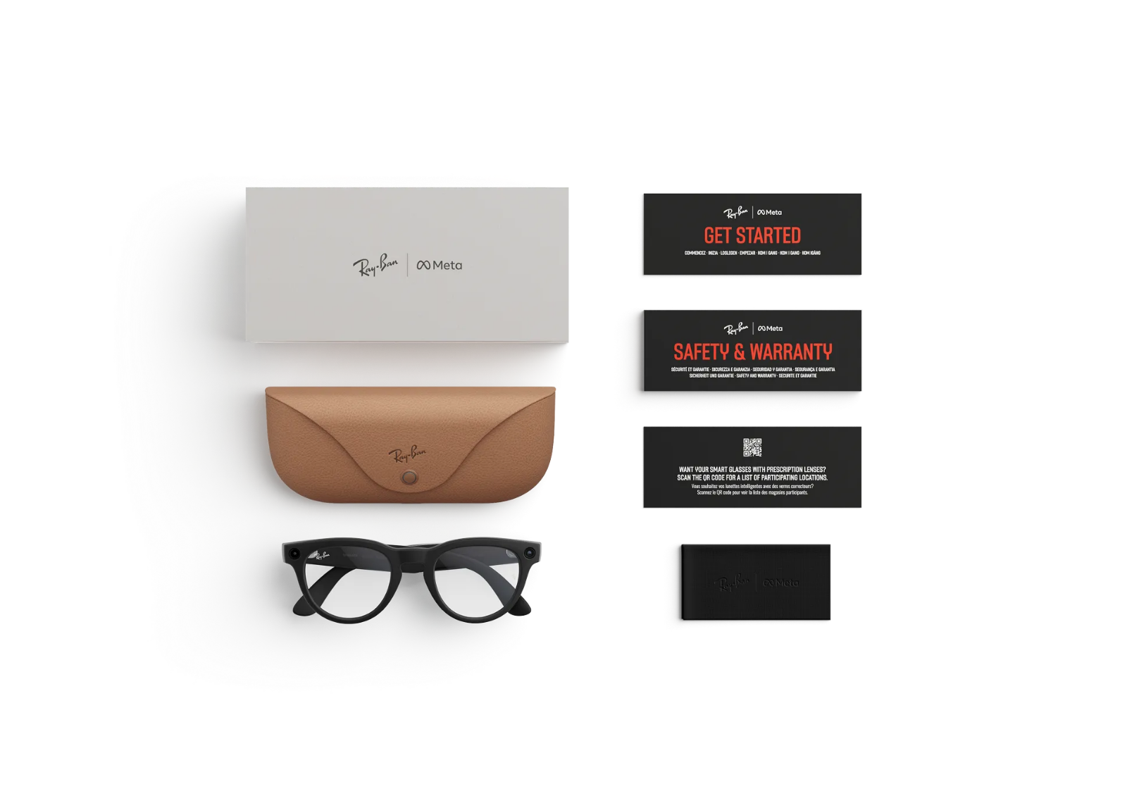 Meta Headliner Gen 2 AI Smart Glasses Clear Lens Matte Black