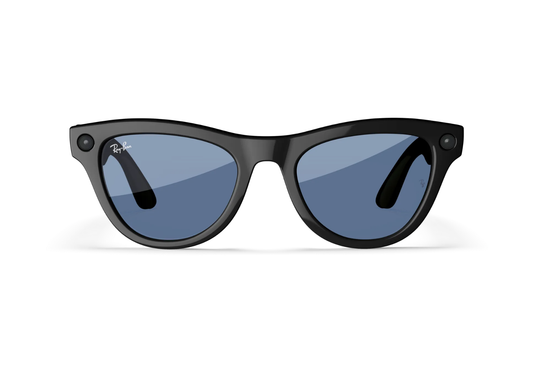 Meta Skyler Gen 1 AI Smart Glasses Cerulean Blue Transitions Lens Shiny Black