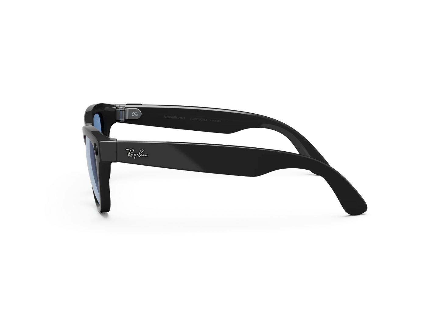Meta Skyler Gen 1 AI Smart Glasses Cerulean Blue Transitions Lens Shiny Black