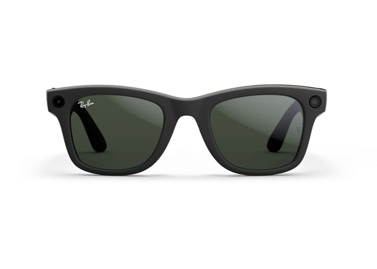 Meta Wayfarer Gen 1 AI Smart Glasses Clear to Graphite Green Transitions Lens Matte Black