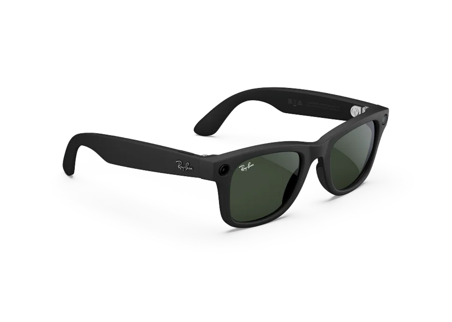 Meta Wayfarer Gen 1 AI Smart Glasses Clear to Graphite Green Transitions Lens Matte Black