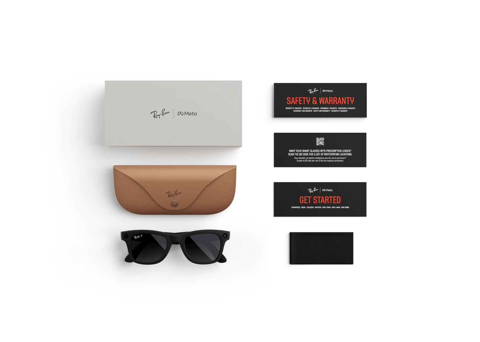 Meta Wayfarer Gen 1 AI Smart Glasses Polarized Gradient Graphite Lens Matte Black
