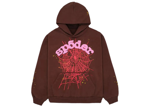 Web Kapüşonlu Sweatshirt Kahverengi