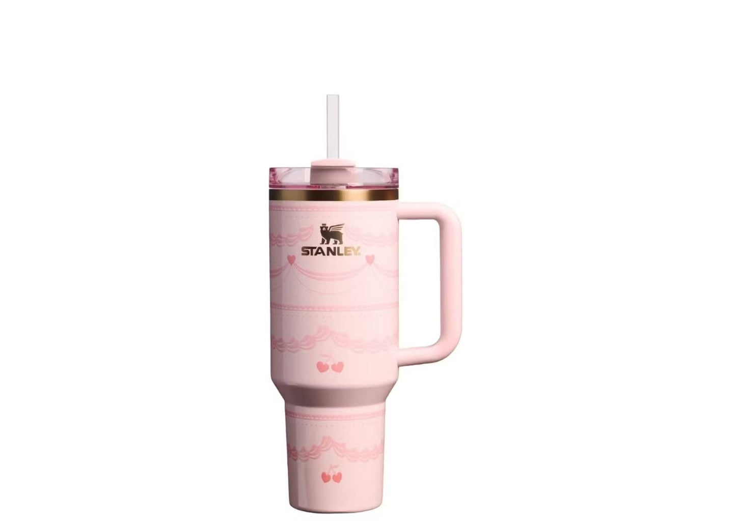 The Valentines Day Flowstate Quencher 40oz Tumbler Pink Velvet Cake