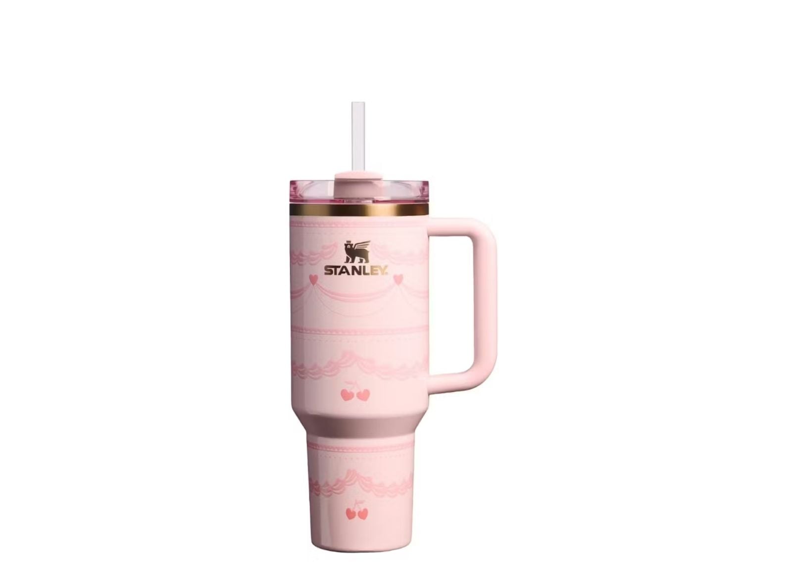 The Valentines Day Flowstate Quencher 40oz Tumbler Pink Velvet Cake