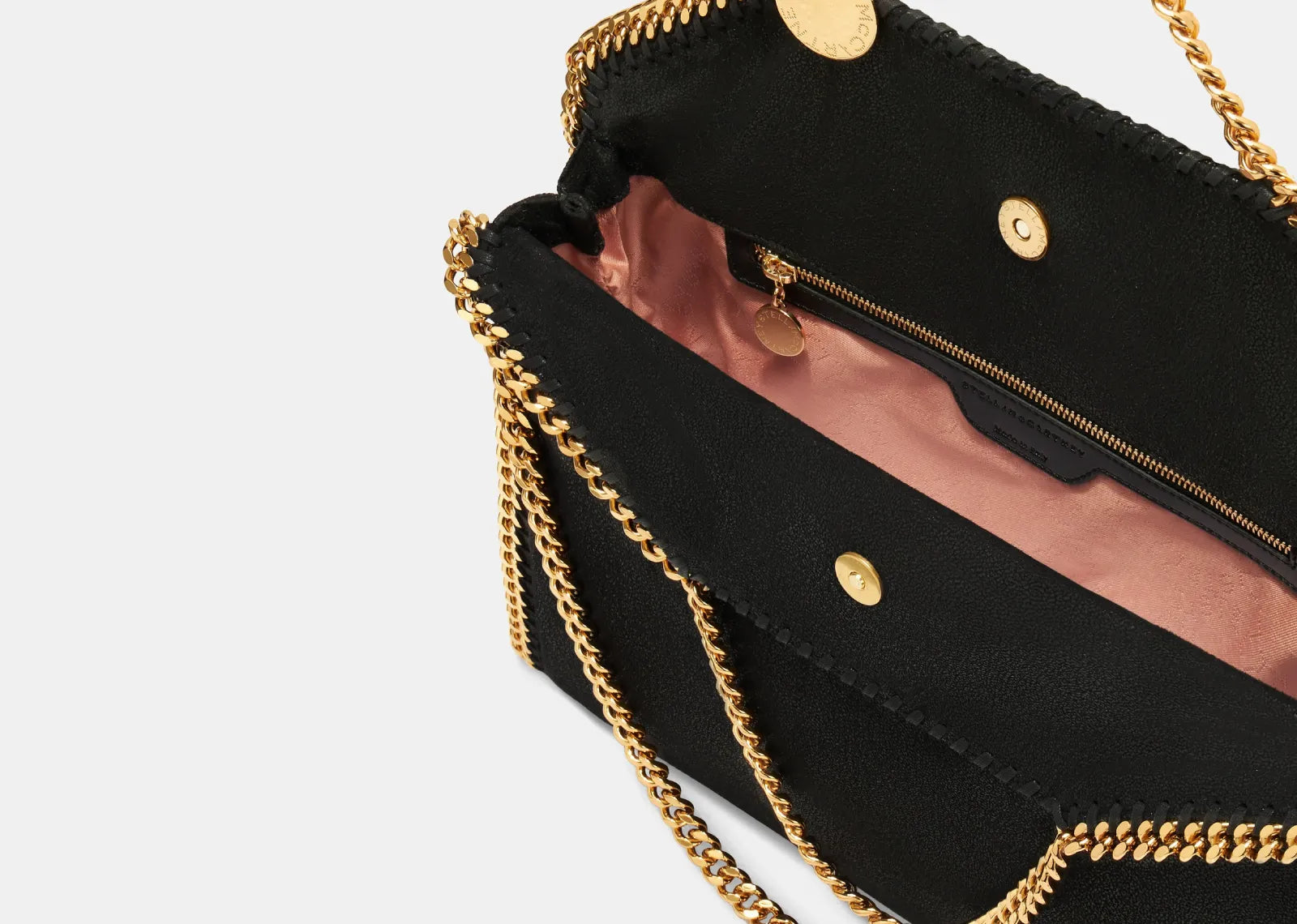 Falabella Fold-Over Tote Bag Black Gold