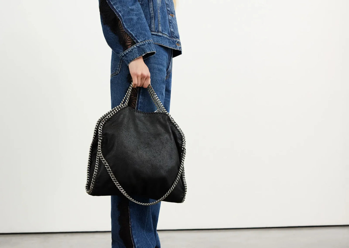 Falabella Fold-Over Tote Bag Black