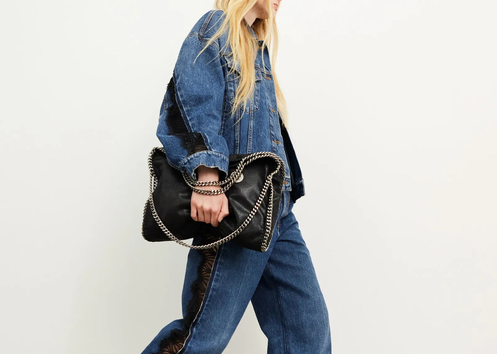 Falabella Fold-Over Tote Bag Black