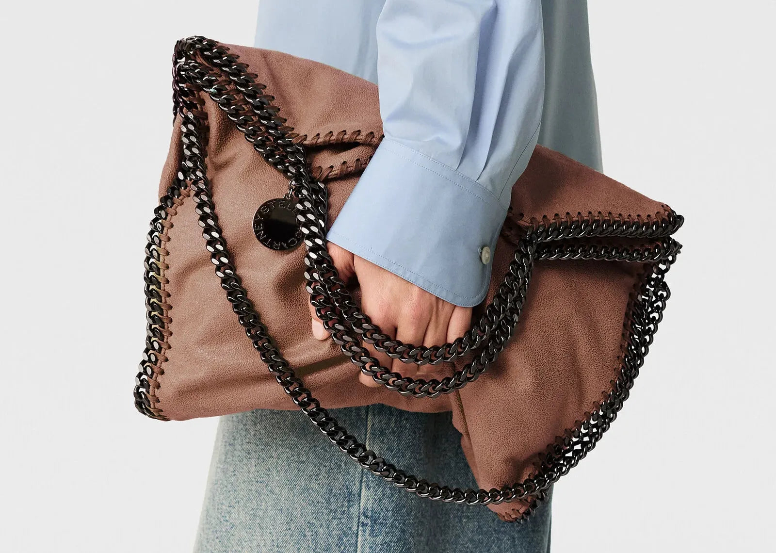 Falabella Fold-Over Tote Bag Brown