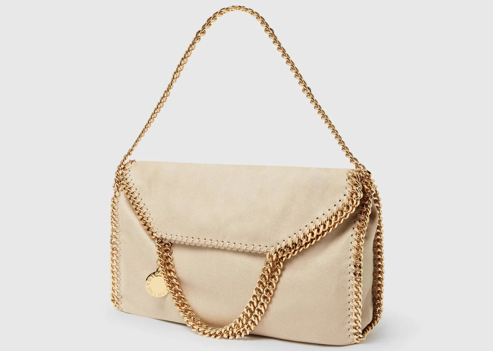 Falabella Fold-Over Tote Bag Clotted Cream