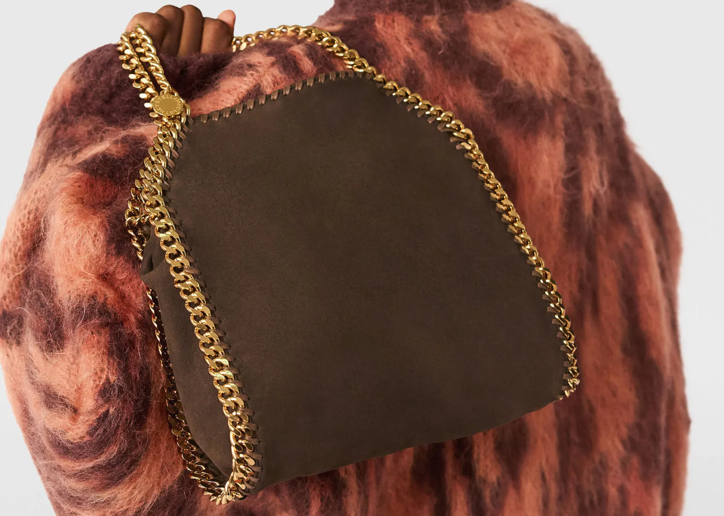 Falabella Mini Suede Tote Bag Moka